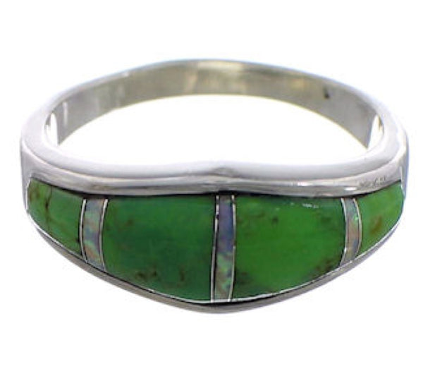 Sterling Silver Mojave Turquoise Opal Southwestern Ring Size 5 CX48441